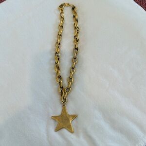 Bracha Gold Star Pendant Necklace 17”
